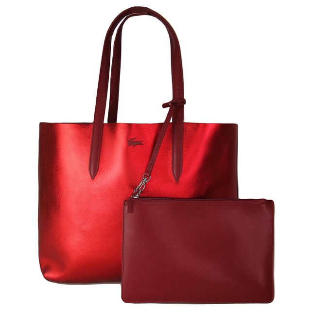 Lacoste Anna Bolso Tote Bicolor Rojo Reversible Mujer NF2560AL B47