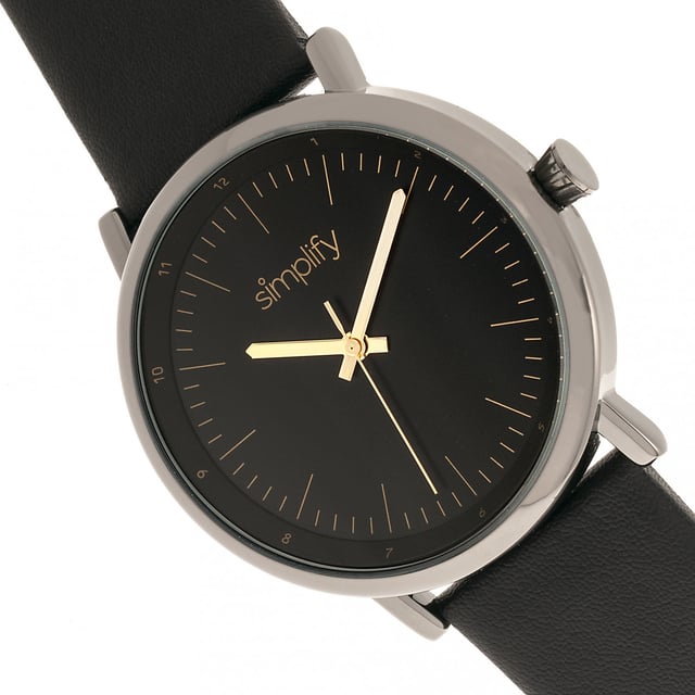 Polished Alloy Case; Quality Japanese Quartz Movement; Non-Glare Scratch-Resistant Mineral Crystal; Logo-Engraved Stainless Steel Caseback; Genuine Leather Strap; Logo-Engraved Stainless Steel Clasp; 39mm Case Diameter; 3ATM Water Resistance;