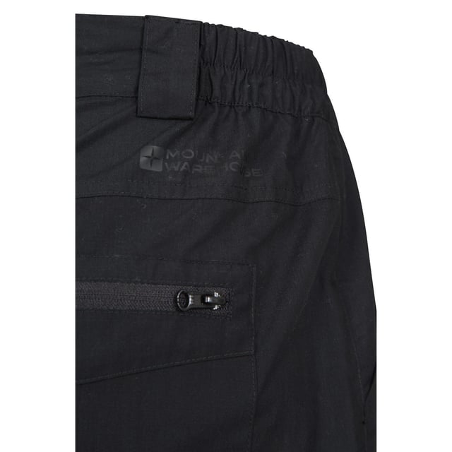 65% Polyester, 35% Cotton. Design: Logo. Fastening: Button, Zip Fly. Fabric Technology: Lightweight, Quick Dry. Belt Loops. Pockets: 2 Side Pockets, 2 Thigh Pockets, Flap Closure, 1 Back Pocket, Zip. Sun Rating: UPF 50+.