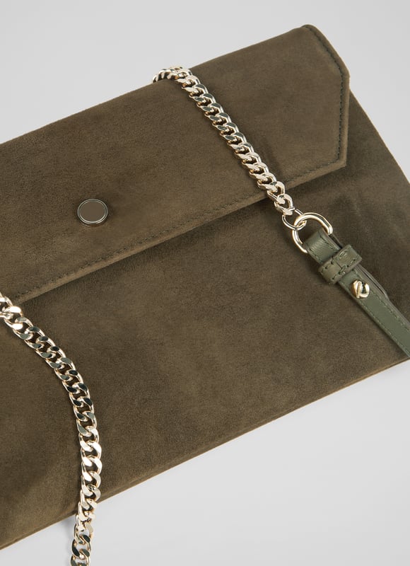 LK Bennett Dora Clutch Olive