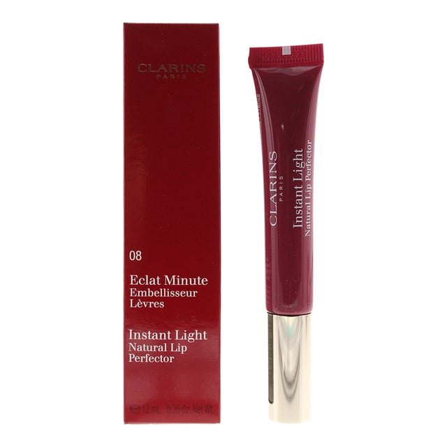 Clarins Instant Light Natural Lip Perfector 08 Plum Lip Gloss 12ml