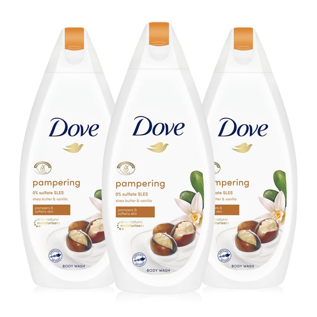 Dove Body Wash Sulfatefree Pampering Moisturiser Shea Butter & Vanilla