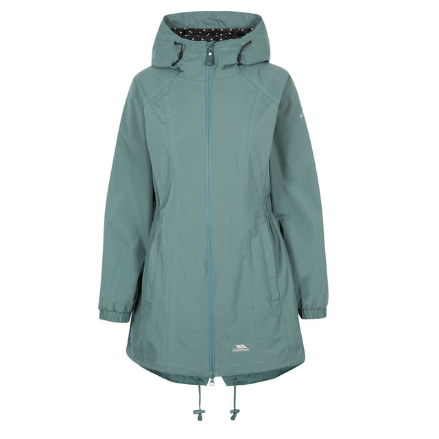 Shell-Material. Bedrucktes Innenfutter. 2 Seitentaschen mit Reißverschluss. Elastische Seiten und Bündchen. 2-Weg, wasserfester, matter Reißverschluss. Kapuze nicht abnehmbar. Lange Parka Länge. Rücken Saum Bänder. Wasserfest 3000mm, versiegelte Nähte, Wind abweisend. 100% Polyester, PVC Beschichtung. Größe (ca Brustumfang): XS/34 - 32in/81cm, S/36 - 34in/86cm, M/38 - 36in/91.4cm, L/40 - 38in/96.5cm, XL/42 - 40in/101.5cm, XXL/44 - 42in/106.5cm.