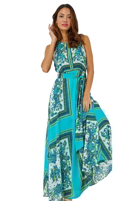 Scarf print maxi sale