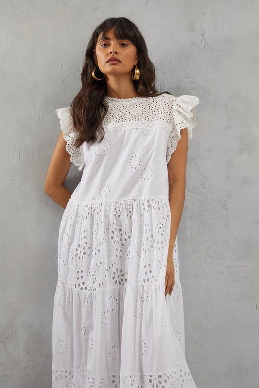 Warehouse tiered dress on sale