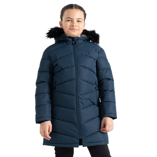 Lining: Cire Finish. Fabric: Iloft Ecofill. Design: Logo, Quilted. Fabric Technology: Ared 10000, Breathable, DWR Finish, Insulating, Waterproof, Weather Resistant. Neckline: Hooded. Inner Sleeve Cuff. Sleeve-Type: Long-Sleeved. Hood Features: Faux Fur Trim, Grown On Hood, Removable Trim. Pockets: 2 Lower Pockets, Zip. Fastening: Full Zip. Sustainability: Made from Recycled Materials. Waistline: Part Elasticated.