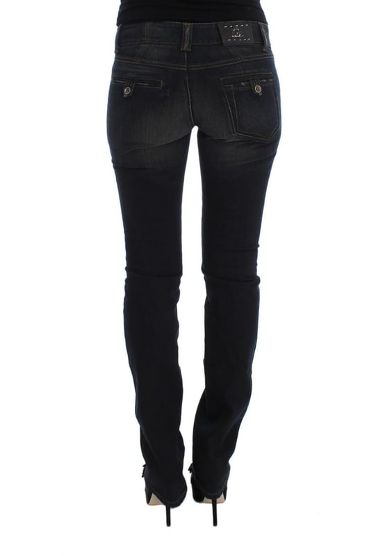 Brand: Ermanno Scervino.\\n  Condition: Brand new with tags.\\n  Color: Blue.\\n  Style: Slim fit.\\n  Made in Italy.\\n  Material: 100% Cotton.\\n  Gender: Women.