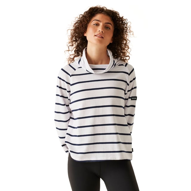 80% Cotton, 20% Polyester. Fabric: Towelling. Design: All-Over Print, Contrast Stripe. 270gsm. Fabric Technology: Durable. Neckline: Funnel Neck. Sleeve-Type: Long-Sleeved. Fit: Relaxed Fit. Fastening: Pull Over. Sustainability: Sustainable Materials. 8 UK: 32 in. 10 UK: 34 in. 12 UK: 36 in. 14 UK: 38 in. 20 UK: 45 in. 18 UK: 43 in. 16 UK: 40 in.