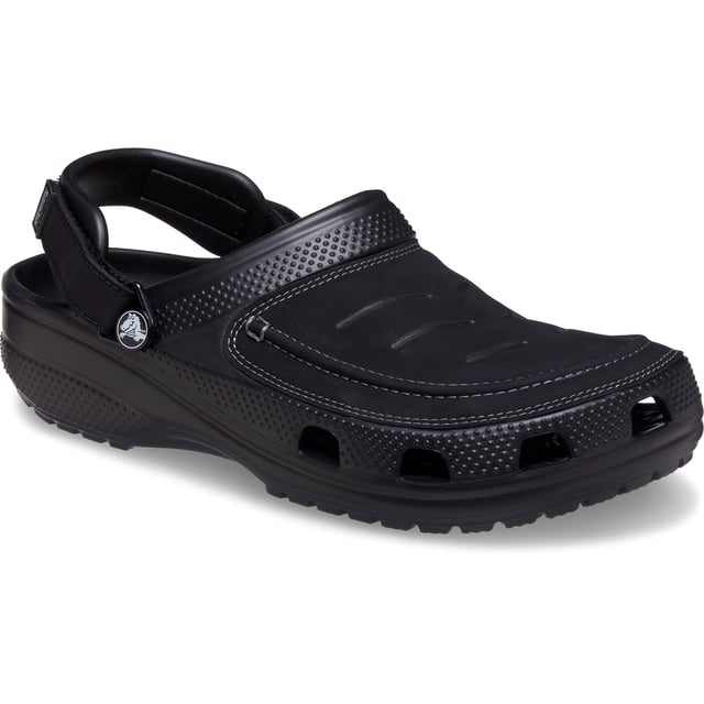Het bovenwerk van imitatieleer en de verstelbare hielbandjes geven de Yukon Vista II Clogs een stoere look. De buitenzolen en voetbedden van Croslite-schuim kunnen de buitenelementen aan en bieden comfort rond het kampvuur, op het pad of thuis.