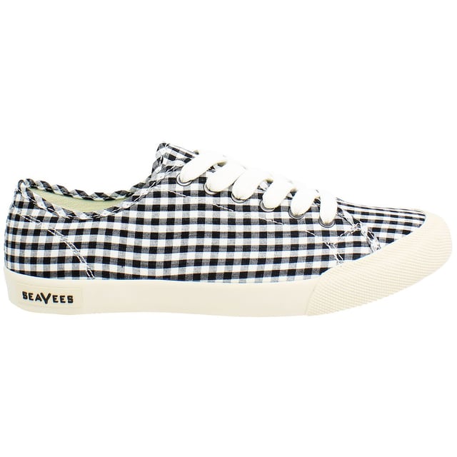 Seavees Monterey Americana Lace-Up Tacones de Lona Negra para Mujeres MONTEREY_AMERICANA_AW_BLACK