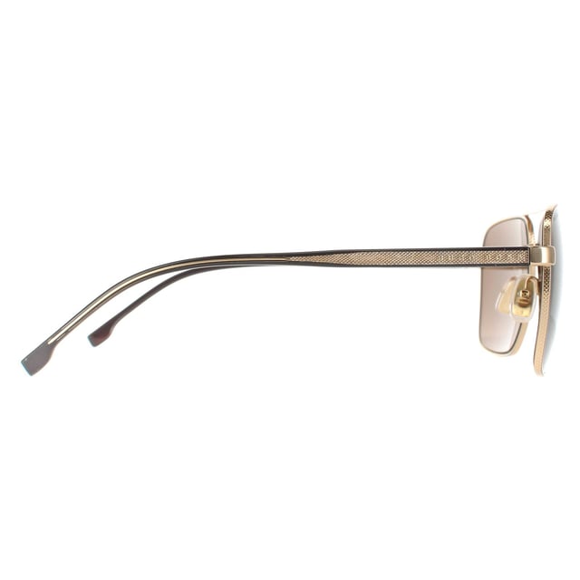 Hugo Boss Aviator Mannen Rose Gold Brown 1045/s/it zonnebrillen zijn een stijlvol vierkante vliegveldstijl met klassieke dubbele bruglook. De metalen kern van de tempels toont door het acetaat om de sterke duurzaamheid van deze coole Hugo Boss -tinten te tonen.
