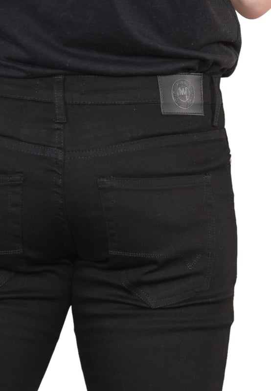MYT Mens Skinny fit stretch jeans. Inside leg length 32 inches. These skinny fit jeans work to highlight your best shape and comfort and feature better stretch technology. 2 back pockets, 2 front pockets and a single coin pocket. Button fly, branded buttons and rivets. Branded PU leather waist label. Made from very comfortable hyper stretch denim fabric.