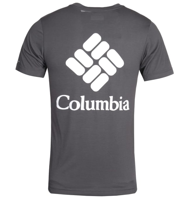 <p>This is the Maxtrail Logo T-Shirt in Dark Grey by Columbia. Columbia Sportswear is a global outdoor brand based in Portland. They specialise in crafting active lifestyle gear with industry leading technologies. Columbia\'s apparel, footwear, and accessories reflect their Pacific Northwest heritage and indomitable spirit.</p><ul><li>Omni-Wick&#8482;</li><li>Crew neck collar</li></ul><p>Style &amp; Fit</p><ul><li>Active Fit: Body skimming fit with end-use mobility in mind</li></ul><p>Composition &amp; Care</p><ul><li>65&#37; Polyester 35&#37; Rayon</li><li>Machine Wash</li></ul>