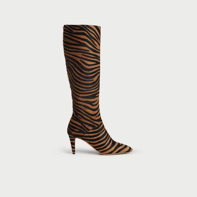LK Bennett Gini knee boots Natural Zebra