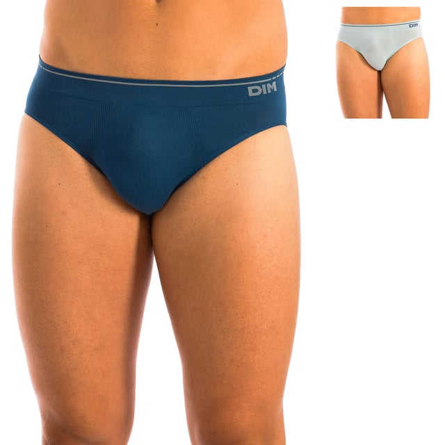 Pack-2 briefs Unno Basic by Dim.
 Elastic waistband, with contrasting brand name on one side.
 Breathable fabric.
 Withouth stitches.
 Anatomical front with the ability to hold without squeezing.
 Composition: 53% Cotton, 31% Polyamide, 14% Elastane, 2% Polyester
 Care:
- Hand wash at max temperature. 40º.
 - Do not use bleach.
 - The use of a dryer is not allowed.
 - Do not iron.
 - Do not dry clean.