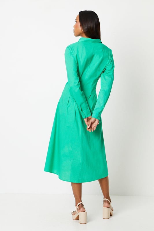 SHIRT DRESS WITH WAIST DETAIL