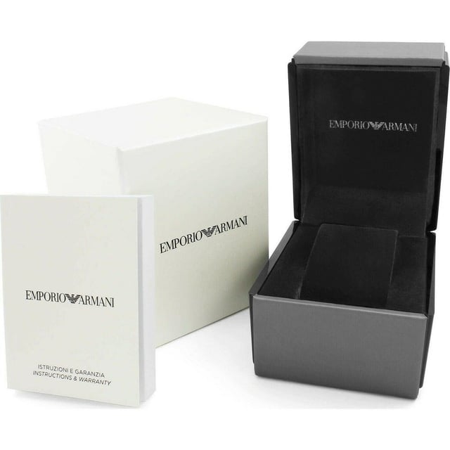 Specification Details Brand Emporio Armani Model AR60006 Barcode Number 723763265089 Gender Men's Case Diameter 43 mm Case Material Steel Case Colour Metallic Gray Dial Colour Grey Band Material Stainless Steel Band Colour Metallic Gray Movement Quartz Chronograph No Water Resistance 5 ATM