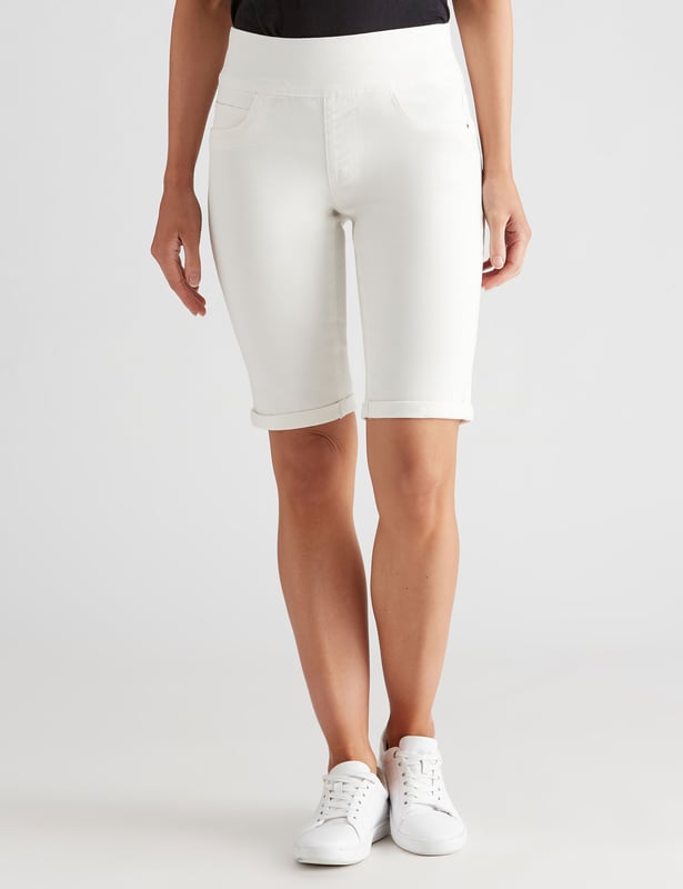 Mid thigh clearance cotton shorts
