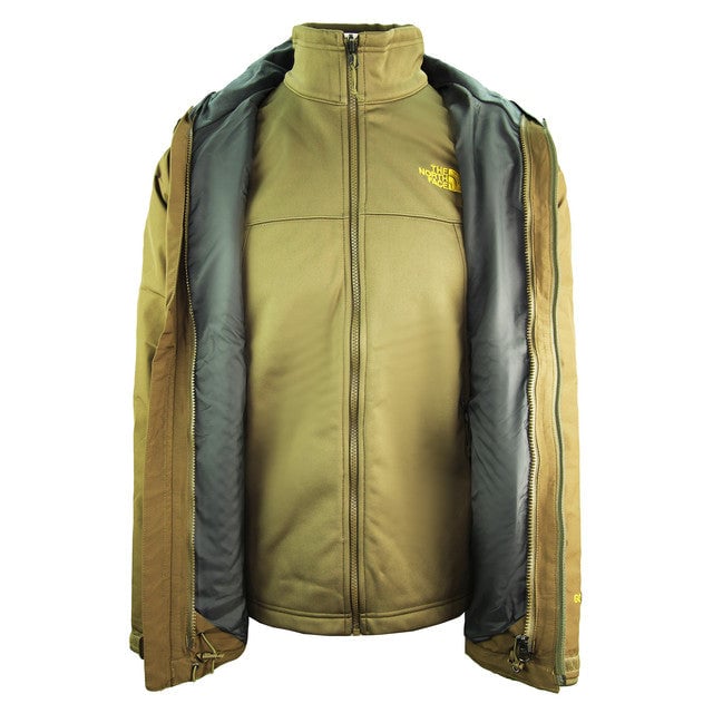The North Face Snap Neck Triclimate Jacket Brown Mens Lifestyle Coat NF0A3L7DUBB