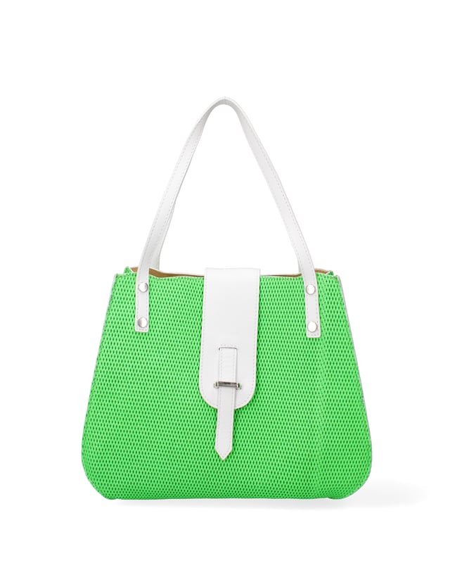 Damen-Umhängetasche mit Magnetknopfverschluss. Clutch-Innentaschen. fehlende Außentaschen. fehlender Schultergurt. Ledergriff. ein Innenfach. UmhängetascheAußenmaterial für Damen, innen aus Wildleder. Maße: 32x26x13 cm. Hergestellt in Italien