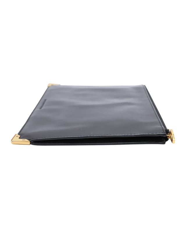 Alexander Wang Prisma Clutch with Metal Hardware in Black Leather