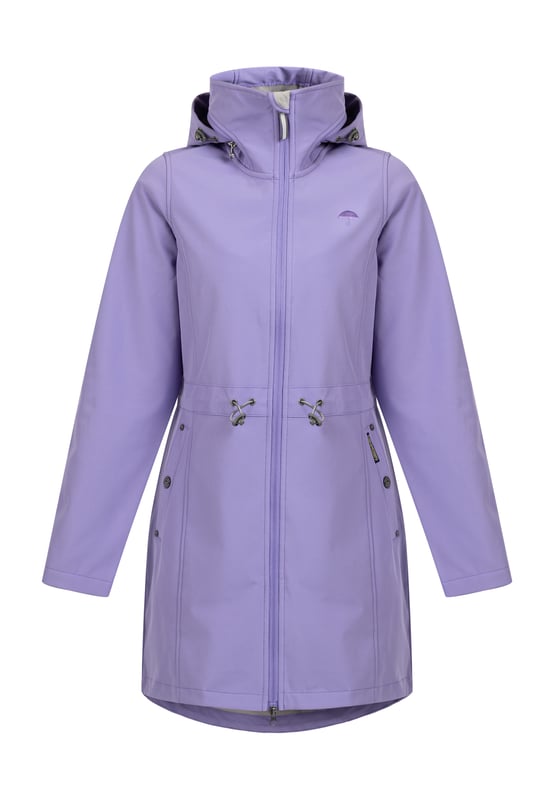 Geen vulling  Overtuig jezelf van deze sportieve, chique softshell jas van Schmuddelwedda. Het model is ademend, wind- en waterafstotend en scoort met een stijlvolle lengte die goed over het zitvlak valt en met een tailleband tot aan het figuur kan worden opgetrokken. Bijzonder opmerkelijk zijn de twee praktische zakken en de vele liefdevol doordachte details zoals de voor Schmuddelwedda typische koorden, borduursels, reliëfoogjes en koordstoppers.  softshell jas