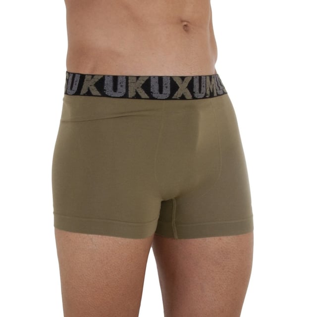 Boxer Kukuxumusu.
 Illustrations of the brand as decoration on the boxer briefs.
 Elastic waistband with the brand name printed consecutively.
 Matching seams.
 Composition: 85% Cotton, 9% Polyamide, 6% Elastane
 Care:
Care:
 - Machine wash maximum 30ºC.
 - Do not use bleach.
 - Iron at low temperature.
 - Do not use dryer.
 - Do not dry clean.