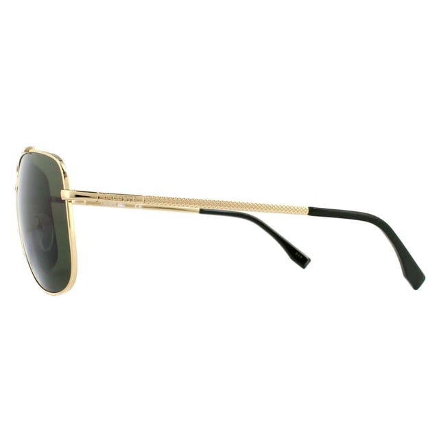 Lacoste Sunglasses L188S 035 Light Gunmetal Grey feature a textured prominent top brow bar and matching temples with the Lacoste lettered logo for a classic modern look.