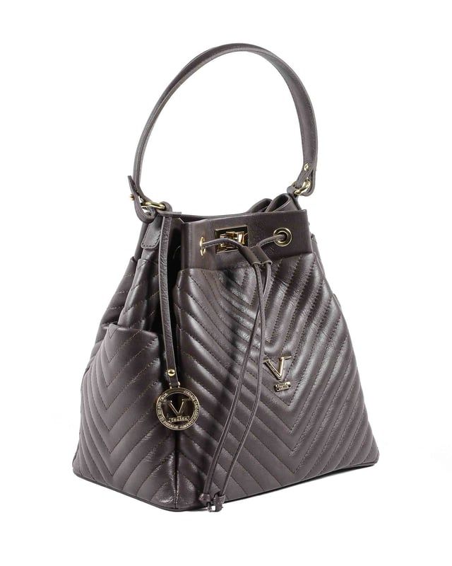 By: V Italia- Details: BH10272 52 SAUVAGE DARK BROWN- Color: Dark Brown - Composition: 100% Leather - Measures: 28x26x17 cm - Made: ITALY - Season: All Seasons