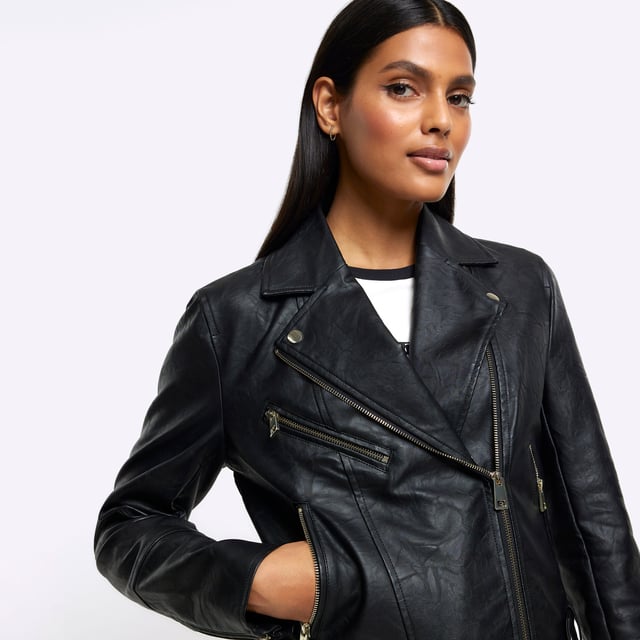 Firetrap biker hot sale faux fur jacket