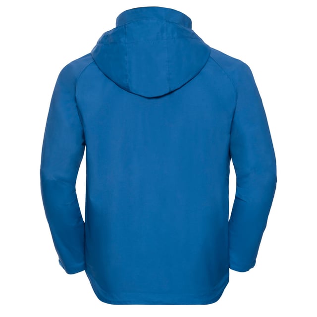 Material: 100% Nylon. Lining: Mesh. Fabric: PU Coating, Taslan. Design: Plain. Fabric Technology: Breathable, Shower Resistant, Water Resistant, Waterproof. Access For Decoration, Articulated Elbow, Rain Channel, Taped Seam. Cuff: Adjustable. Sleeve-Type: Long-Sleeved, Raglan. Neckline: Soft Touch, Standing Collar. Hood Features: 3 Piece, Concealed. Pockets: 1 Internal Pocket, 2 Front Pockets, 1 Chest Pocket, Zip. Fastening: Full Zip, Reversed Zip. Waterproof Rating: 2000mm. 2000g/m²/24hrs. Hem: Drawcord, Drop Hem. Sustainability: Amfori, Better Cotton Initiative, BSCI, Fair Labor Association, Oeko-Tex Standard 100 Certified.