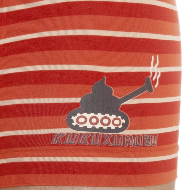 Boxer Kukuxumusu.
 Illustrations of the brand as decoration on the boxer briefs.
 Elastic waistband with the brand name printed consecutively.
 Matching seams.
 Composition: 85% Cotton, 9% Polyamide, 6% Elastane
 Care:
Care:
 - Machine wash maximum 30ºC.
 - Do not use bleach.
 - Iron at low temperature.
 - Do not use dryer.
 - Do not dry clean.