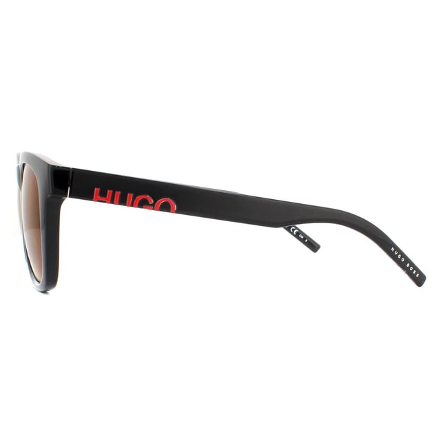 Hugo by Hugo Boss Sunglasses HG 1070/S 807 AO Shiny Black Red Mirror are a modern rectangle style with Hugo branded temples and mirrored lenses