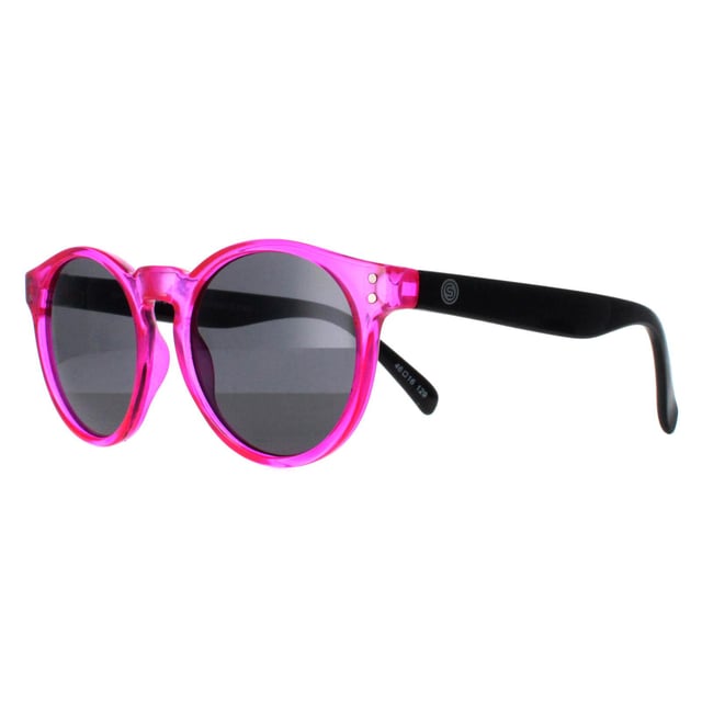 Smarty Round Kids Transparent Pink Black Grey X2944  Sunglasses Brighten your child's look with SMARTY Designer Sunglasses model X2944E, perfect for kids aged 3 to 7 years old. These round-shaped sunglasses feature a playful pink frame with durable plastic arms and grey lenses, providing superior UV protection and a fun, stylish appearance. The X2944E model combines trendy design with kid-friendly comfort and durability, making them ideal for any sunny day adventure. Available at an unbeatable discount from the regular retail price, these designer sunglasses offer exceptional quality and value. Give your child the perfect blend of style and protection with SMARTY sunglasses.