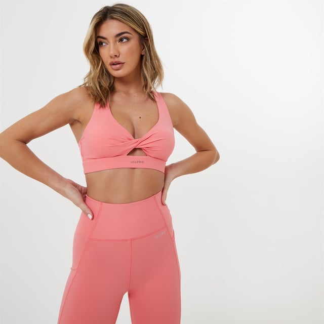 USA Pro Womens Twist Front Sports Bra
