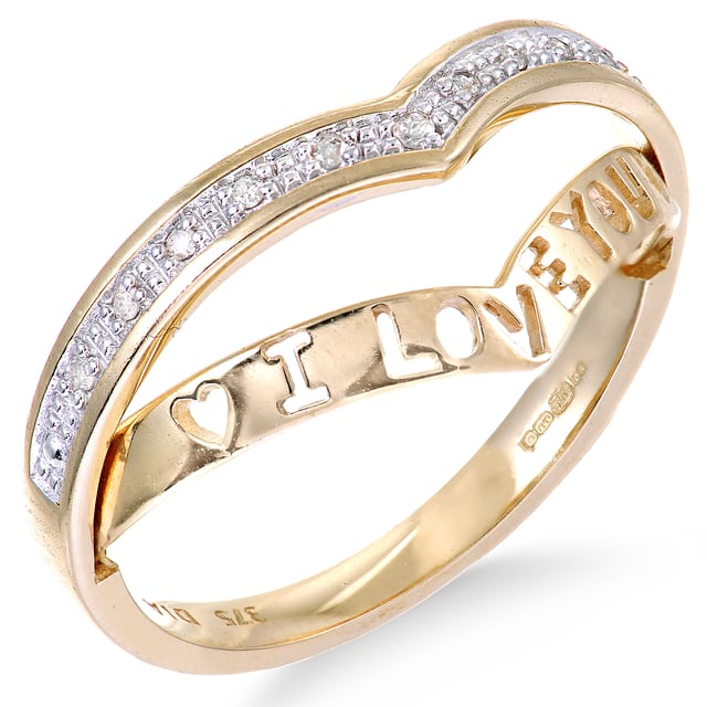 9ct white gold i love you ring 2025