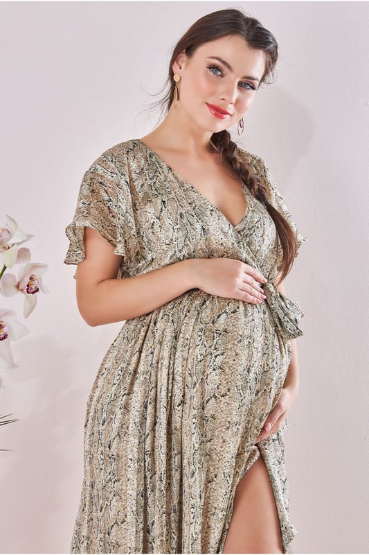 Maternity snake sale print dress