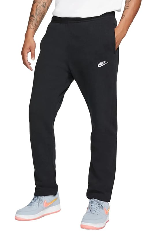 Nike Sportswear mens open hem joggers offer relaxed style, comfort and softness. - -. Made of soft fleece fabric, they feature a fitted, renewed belt and a design with Open hems for a relaxed Look. - -.  Fleece fabric For A soft and light fit. Adherent belt for a clean look. - -.  A garment for every day.