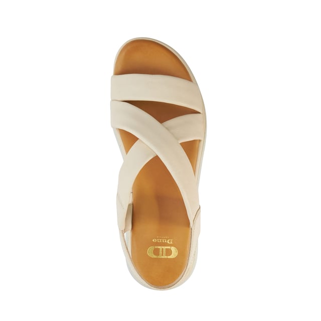 Dune Ladies Lounge - Chunky Leather Sandals Slide into our effortlessly stylish Lounge sandals. The leather straps cross over the front of the foot, and we love the directional look of the trend-led tractor sole. Complete with a square toe the contrasting leather sole is ultra-smooth and features our bespoke Dune London logo, making this style a covetable choice for any woman's summer sandal collection.