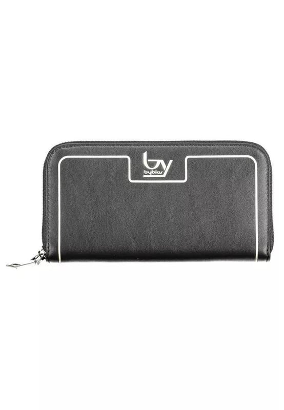 Black Polyethylene Wallet
  Suitable for men
  5 compartments for organized storage
  Includes a coin purse
  Internal spaces formed by card slots
  Contrasting details for a stylish touch
  Secure zip closure
  Adorned with a logo
Material: 100% Polyethylene