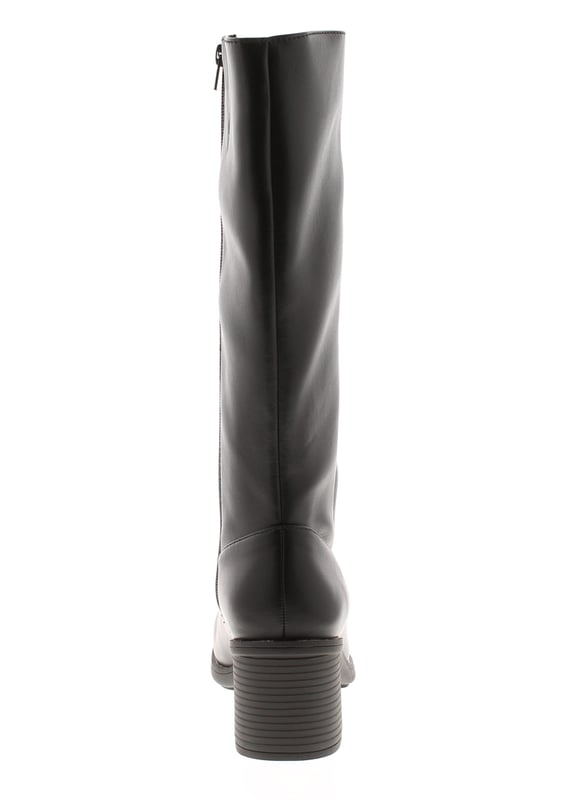 Botas stanley Rocket Dog negras para mujer, confeccionadas en sintético y suela sintética. Características: cremallera interior, totalmente forrado, elástico en la parte superior, altura del tacón de 6 cm y plantilla de espuma afelpada.