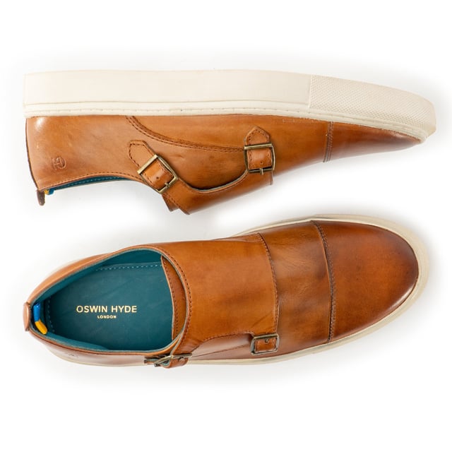 Nash Black Monk Leather Trainers