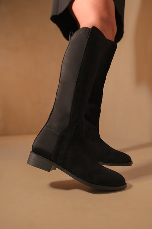 Comfortable flat knee high boots online