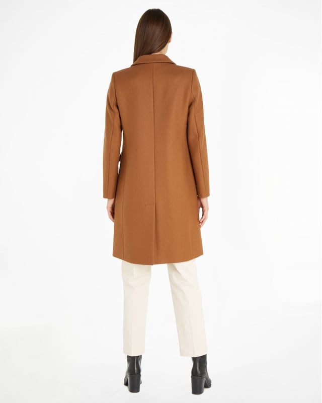 Tommy Hilfiger Wool Blend Womens Long Classic Jacket