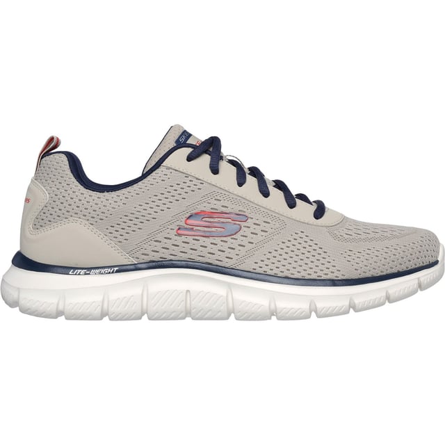 Train in lightweight comfort and sporty style wearing Skechers Track Leshur. This sleek lace-up features an engineered mesh and synthetic upper with a cushioned Skechers Memory Foam comfort insole.