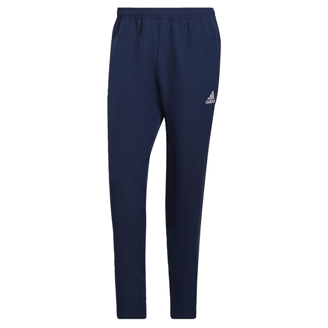 Part of the grassroots, football-focused Entrada 22 collection, these adidas pants were made to be seen. Clean and classic, they'll give your team a unified look on and off the pitch. Moisture-wicking AEROREADY keeps you comfortable. Ankle zips help you get them off quickly when it's time to do your thing.Made with 100% recycled materials, this product represents just one of adidas' solutions to help end plastic waste.  - This model is 186 cm and wears a size M. Their chest measures 99 cm and the waist 80 cm. - Regular fit with mid rise - Elastic waist with drawcord - 100% recycled polyester plain weave - Moisture-absorbing AEROREADY - Front zip pockets - Ankle zips  Shipped by adidas