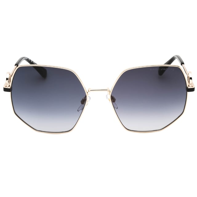 Marc Jacobs Gold Sunglasses, Lens Width = 59mm, Nose Bridge Width = 17mm, Arm Length = 140mm, Sunglasses, Sunglasses Case, Cleaning Cloth and Care Instructions all Included, 100% Protection Against UVA &amp; UVB Sunlight and Conform to British Standard EN 1836:2005, Gold Sunglasses