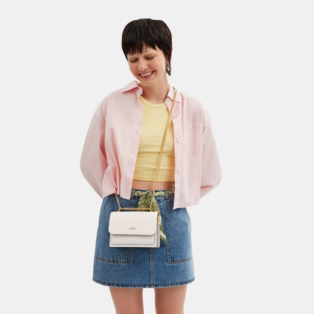 Crossgrain Leather Mini Klare Crossbody Length 18.0cm,  Width 5.0cm, Height 13.5cm