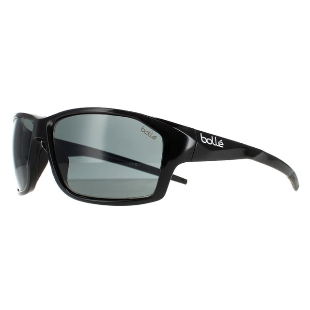 Bulb Wrap unisex Negro brillante TNS gris Las gafas de sol Fenix son un diseño envolvente deportivo fabricado en acetato ligero. La pieza nasal y las puntas de las patillas thermogrip garantizan un ajuste duradero. El logotipo de Bolle en las patillas garantiza su autenticidad.