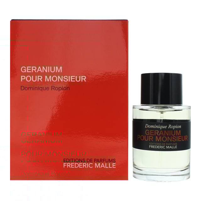 Geranium Pour Monsieur is an Aromatic Spicy fragrance for men, which was created by Dominique Ropion and launched in 2009 Frederic Malle. The scent contains top notes of Mint Geranium and Star Anise; with middle notes of Clove and Cinnamon; and base notes of Musk, Sandalwood, Incense, Styrax and Benzoin. The notes make for a scent that opens up as a fresh, minty one, before developing into a blend of Floral, Spicy and Green notes. It's smooth, with a clean musk and ideal for the warmer weather of Spring and Summer.